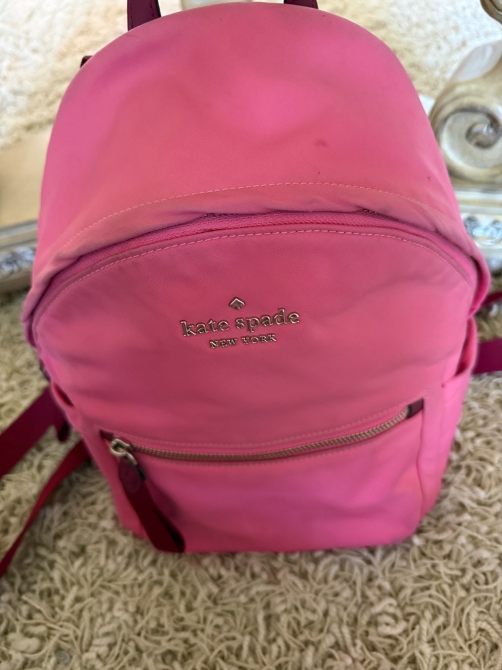 Kate Spade New York Chelsea Medium Nylon Backpack Pink - Picture 3 of 12